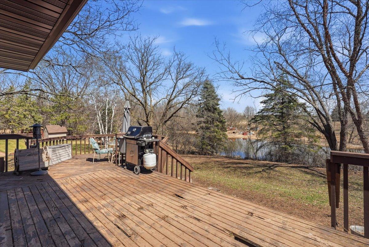 View from the back deck. Deck will be improved soon with some new boards, replacing the bad ones!