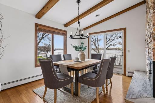 Dining room with views is perfect for entertaining or family dinners