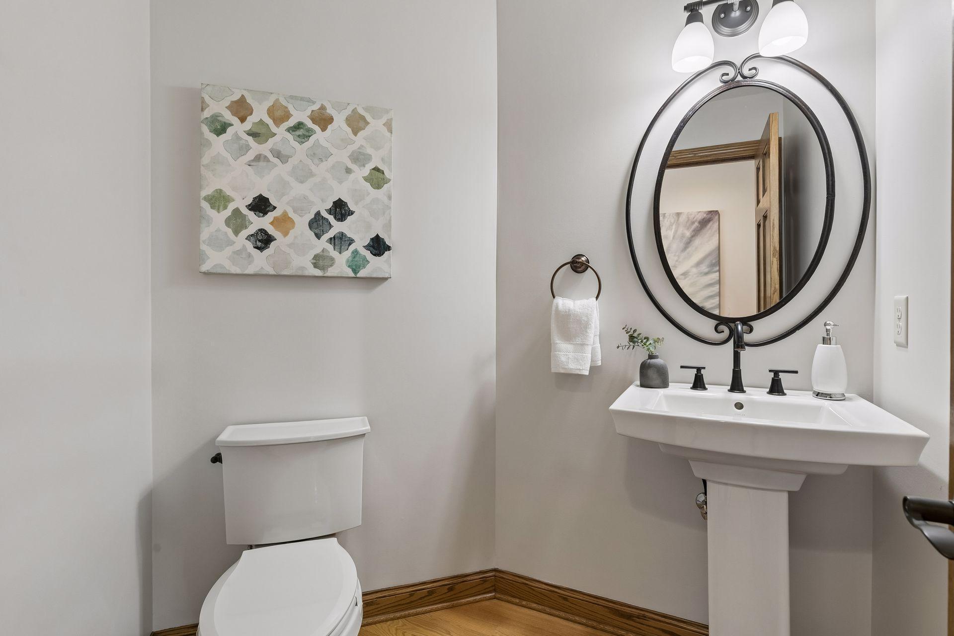 Main level powder room