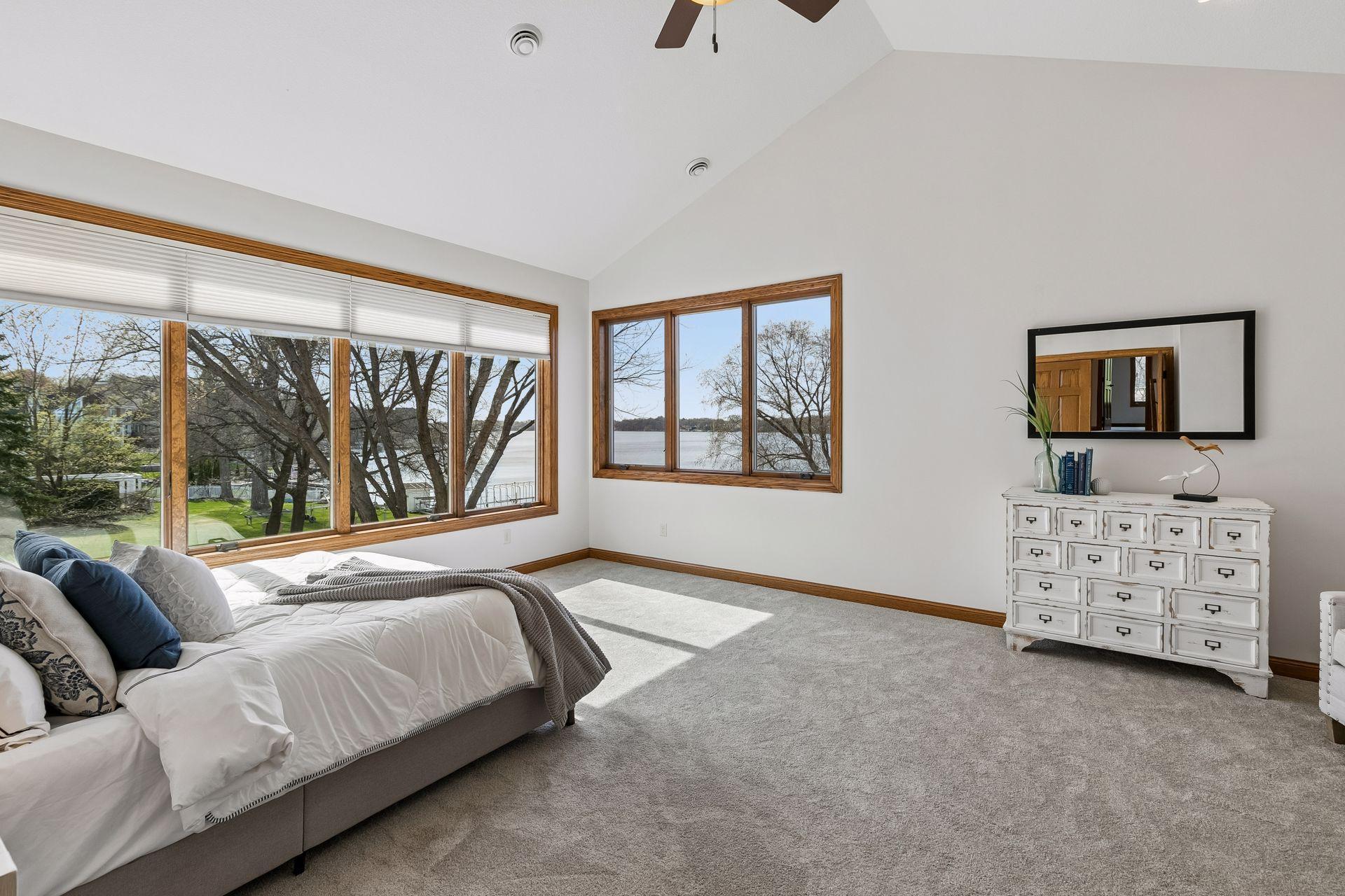 Wake up every morning to views of the lake