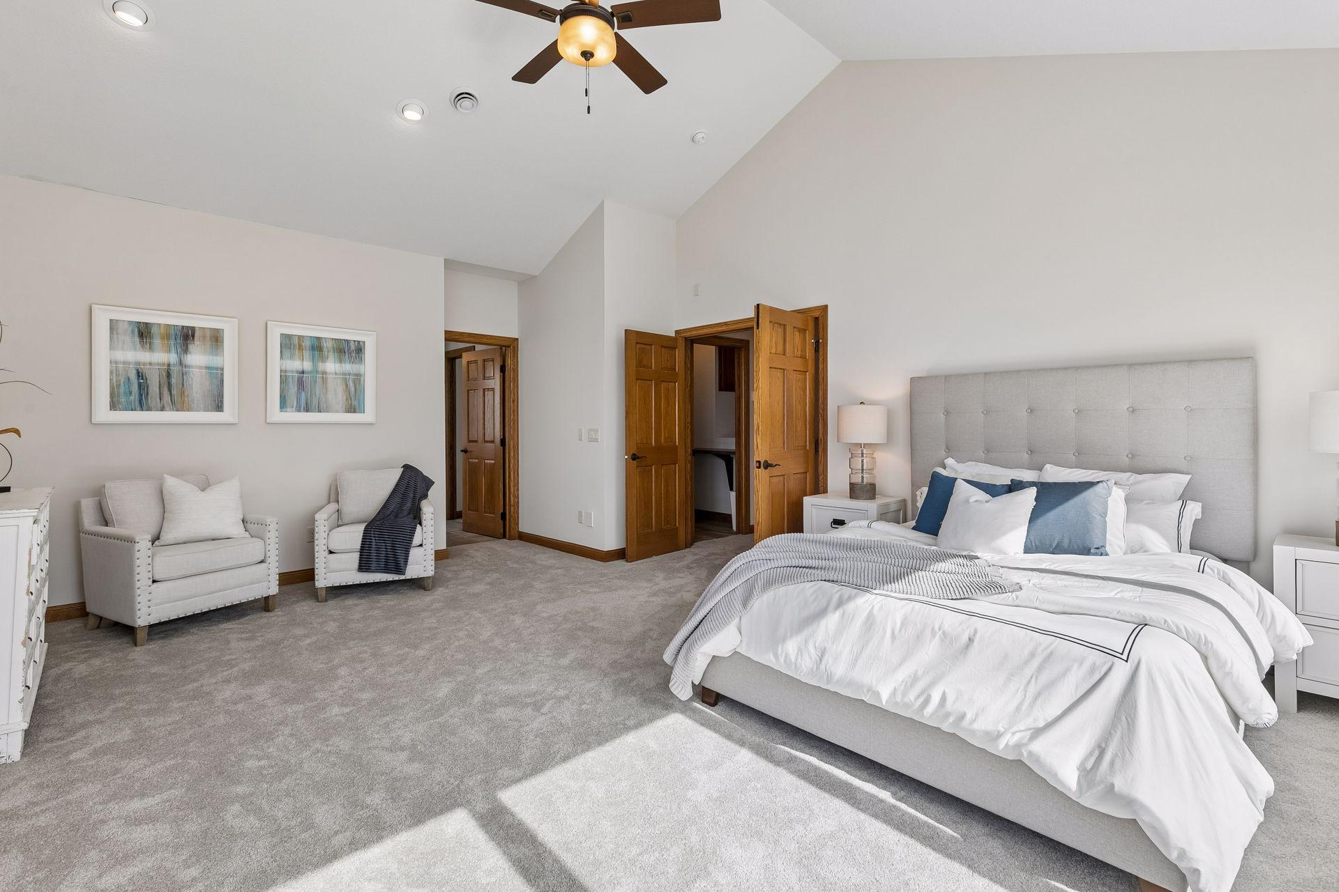 A private sitting area allows for quiet time