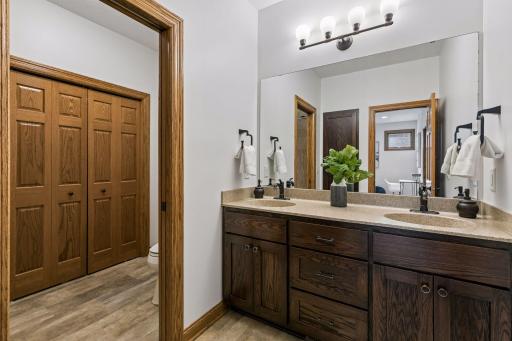 Upper level with privacy door