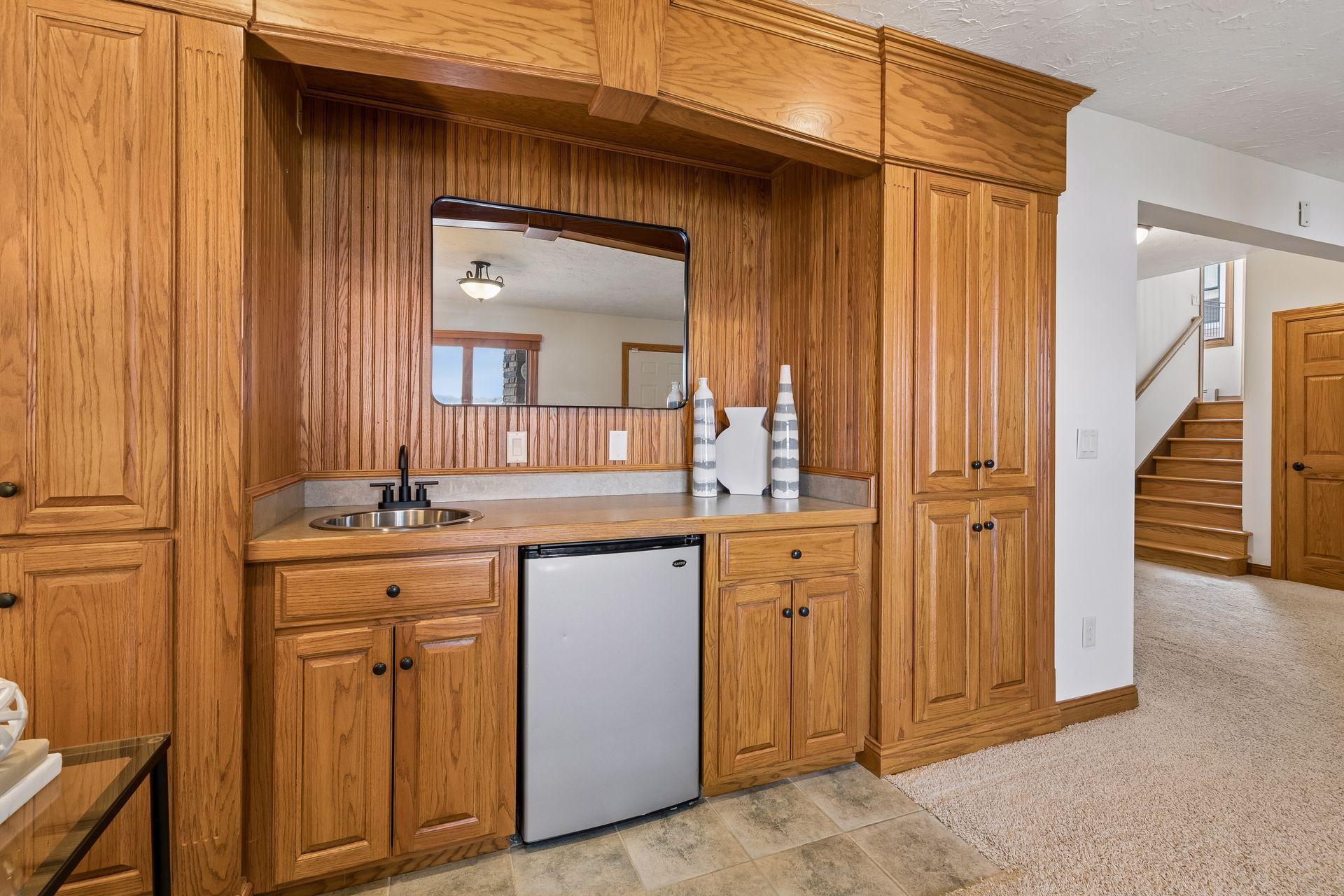 Entertaining is easy with the built in wet bar
