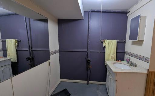 basement 3/4 bath