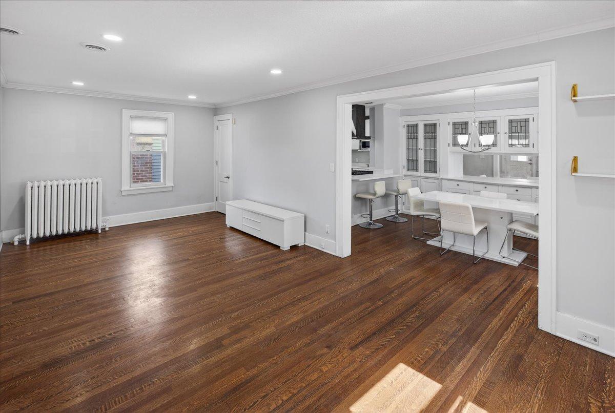 Open Concept from living room to dining room.