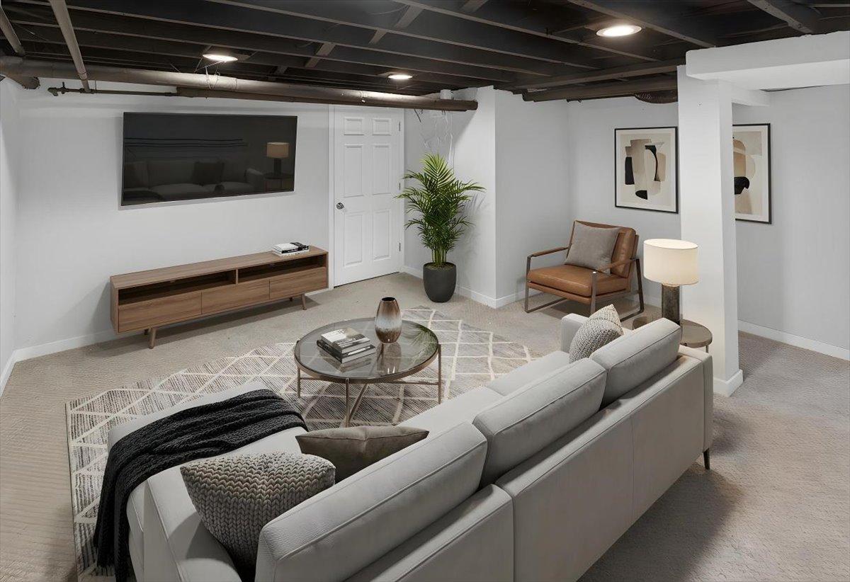 Very nicely virtual Staging in the lower level.