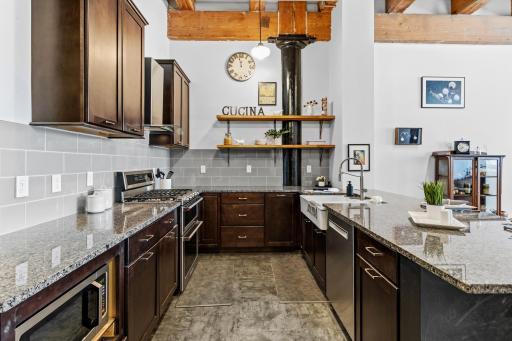 Well-appointed and equipped 'galley', with ample space for numerous 'chefs' the opportunity to create!