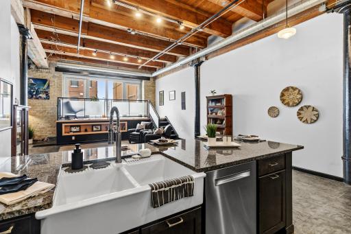Open floor plan, inclusive of living spaces. An entertainer's dream while remaining a party to the gathering.
