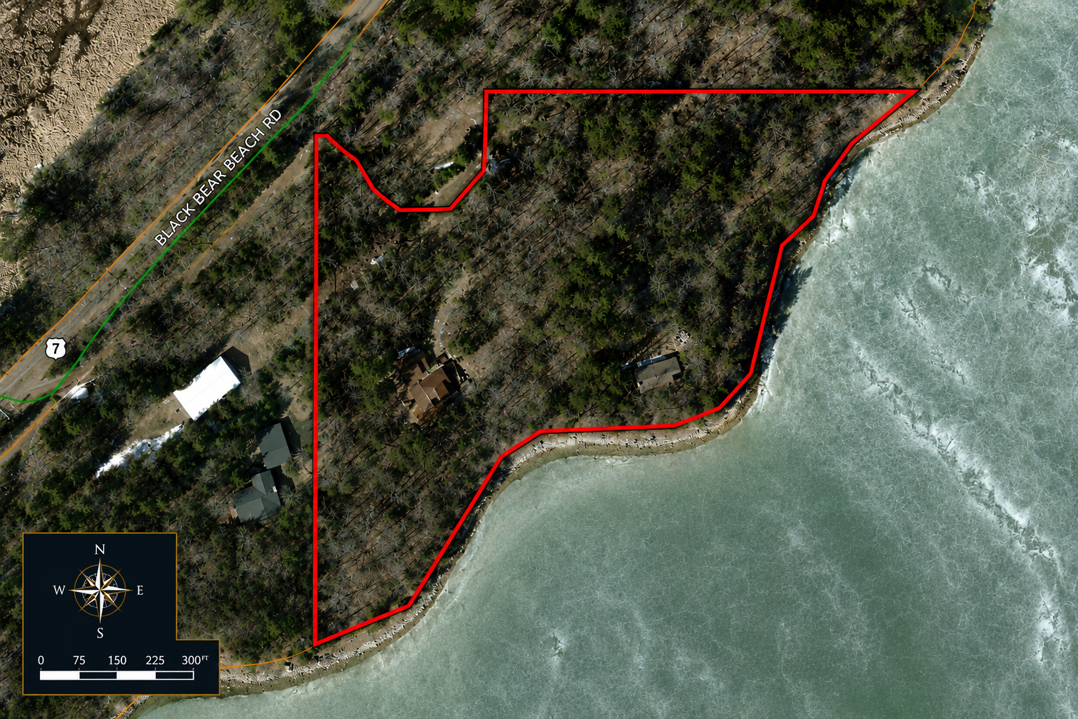 Aerial View of the Combined 4 Parcels