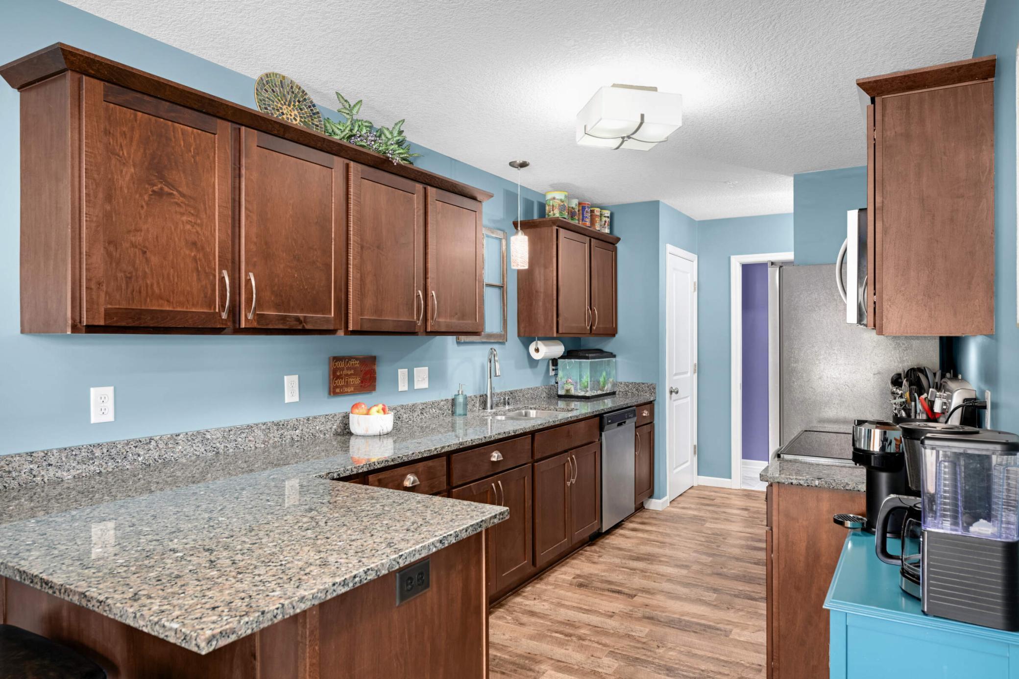 Beautiful kitchen with granite countertops