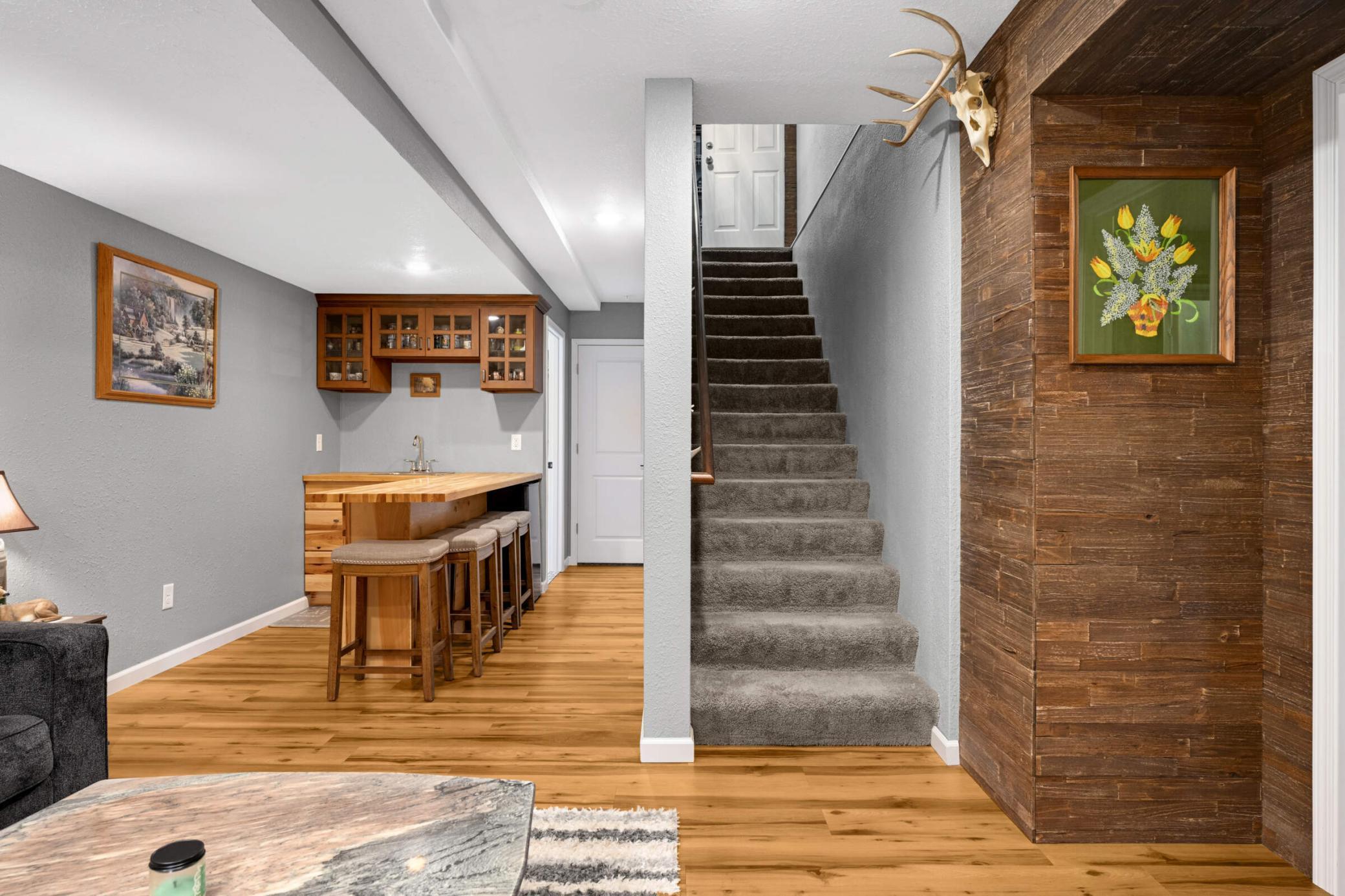 Lower level wet bar view