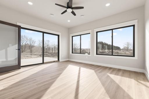 Enjoy easy access to the patio with a convenient walkout from the sunroom. The sunroom offers a bright, versatile space that can be transformed into a cozy retreat, home office, game room, or entertainment area.