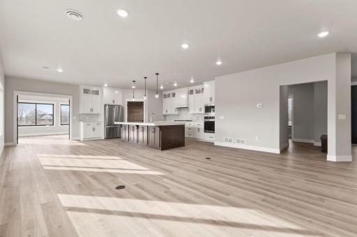 Enter the open concept main living space of the home.