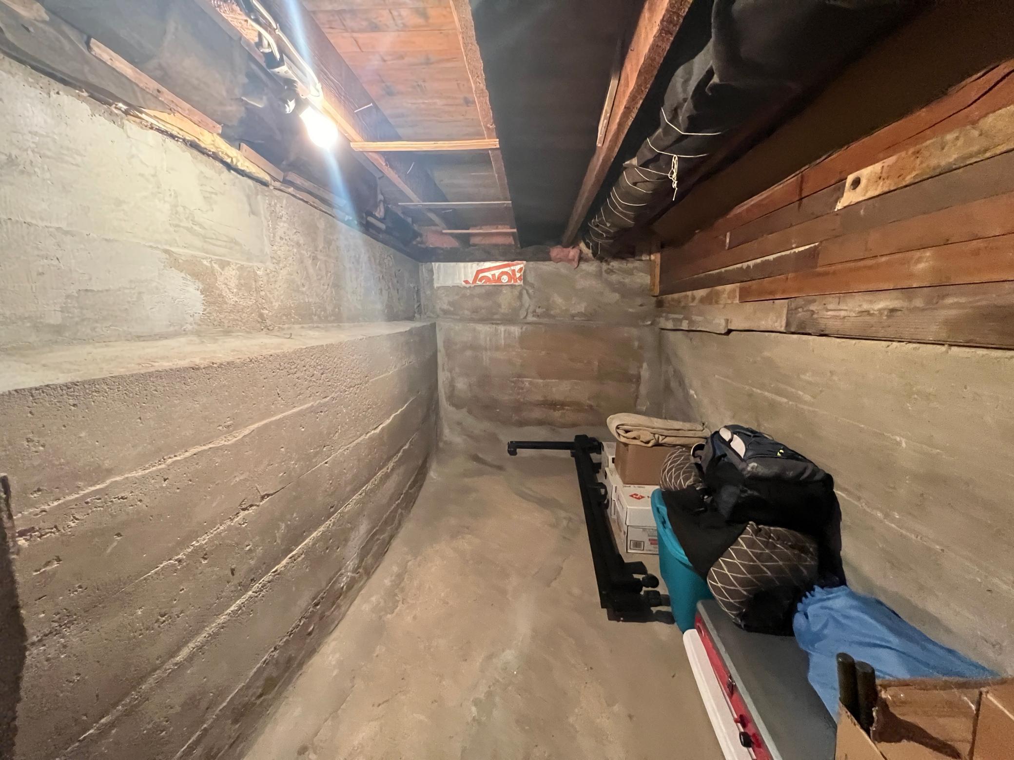 Storage room in basement