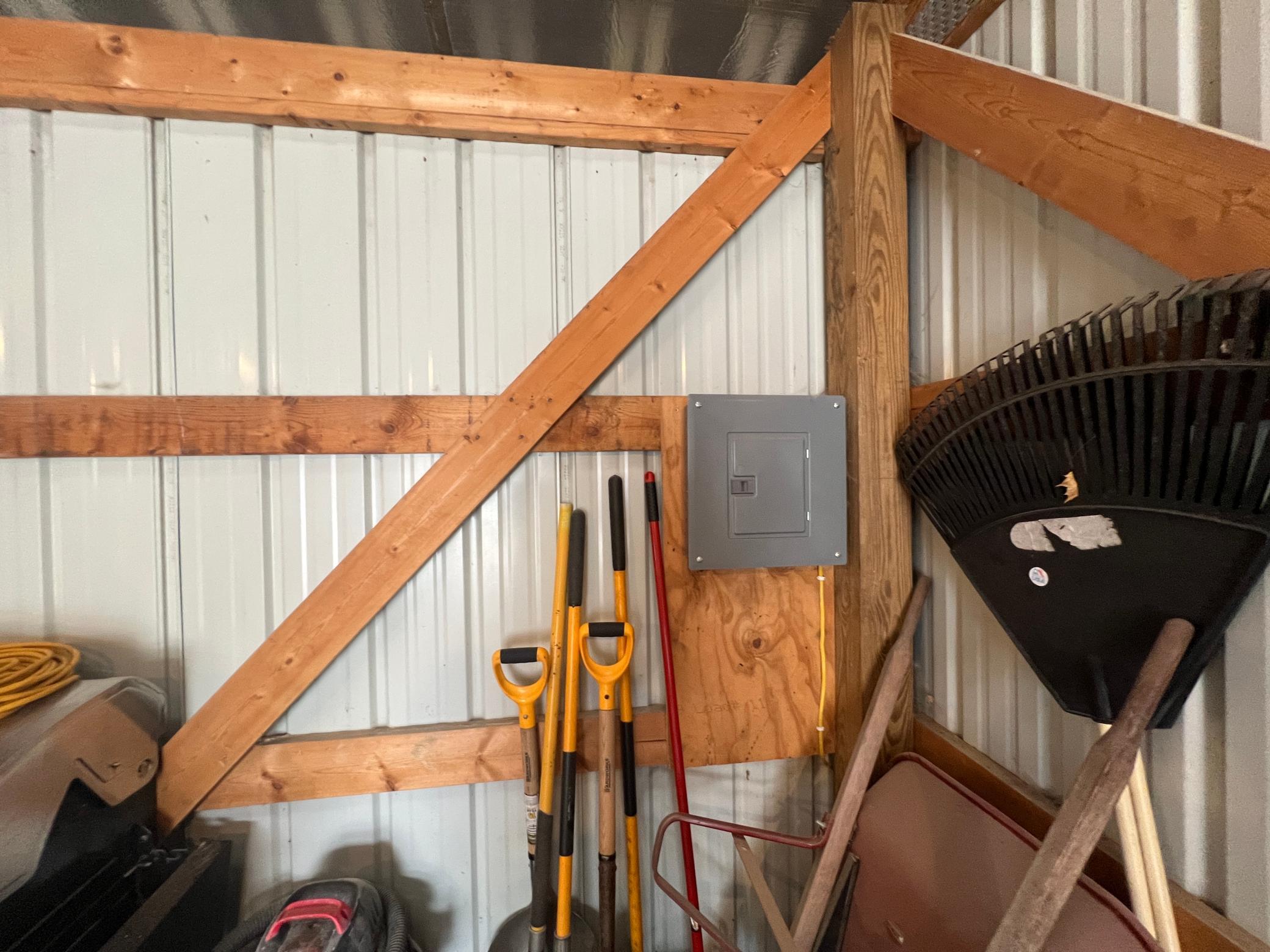 Electric sub panel in garage