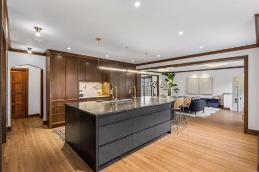 Stunning custom kitchen renovation with attention to detail, the finest finishes, and integrated luxury appliances.