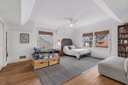 3rd bedroom on upper level with a full Jack and Jill bathroom.