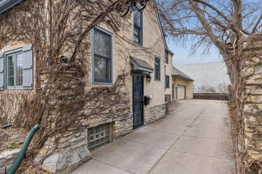 The wide private driveway leads to the 2.5 car attached garage.