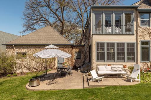 Direct access to the yard from the main level sunroom or the formal living room.