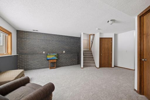 Spacious lower level family room (new carpet throughout!)