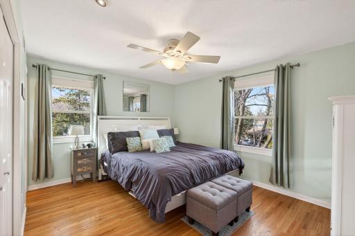 Your private retreat. The spacious primary bedroom features a convenient, private 3/4 ensuite bathroom.