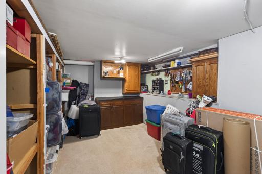 Additional storage and area to store tools.