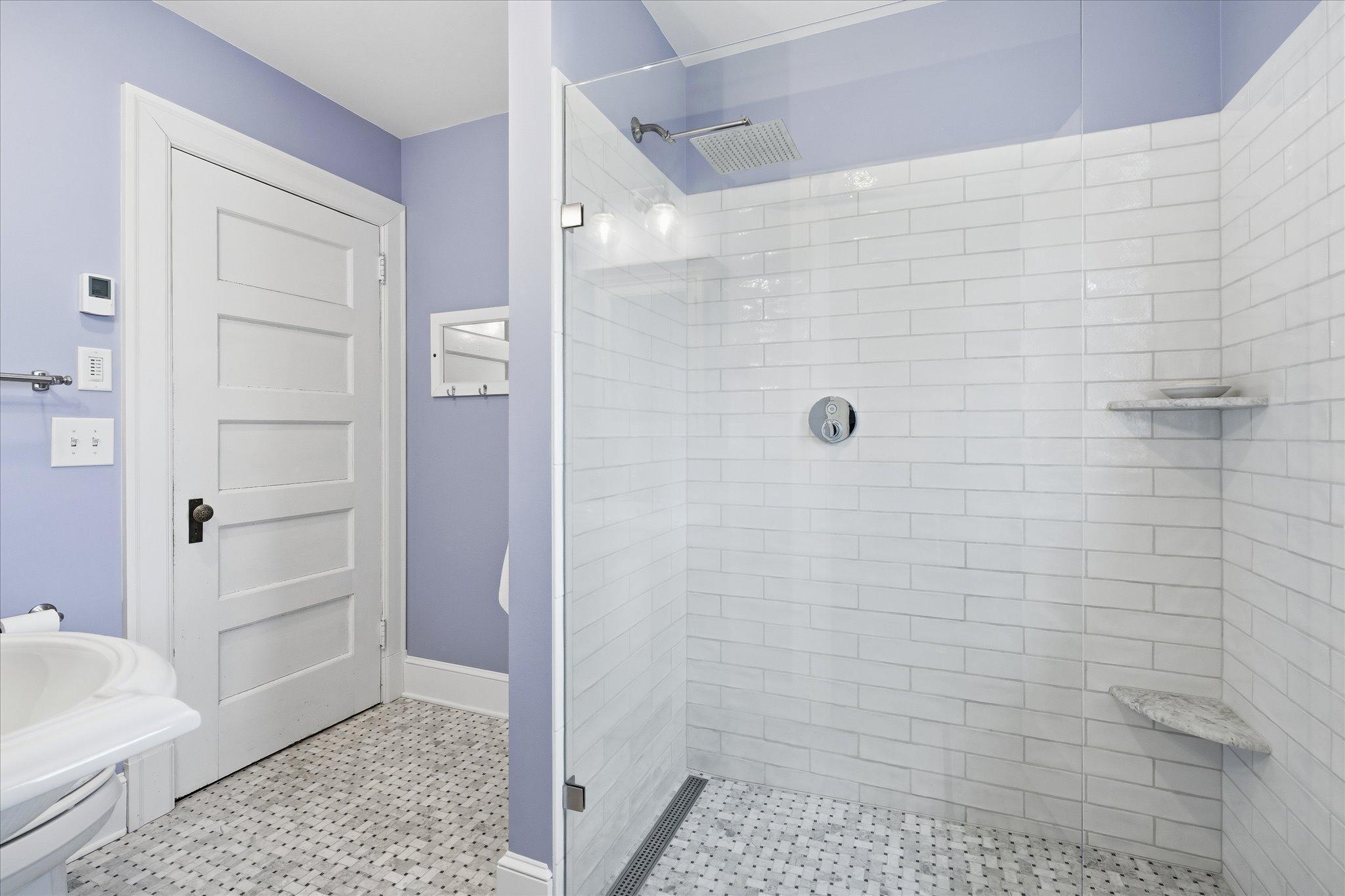 Updated bathroom with heated floors