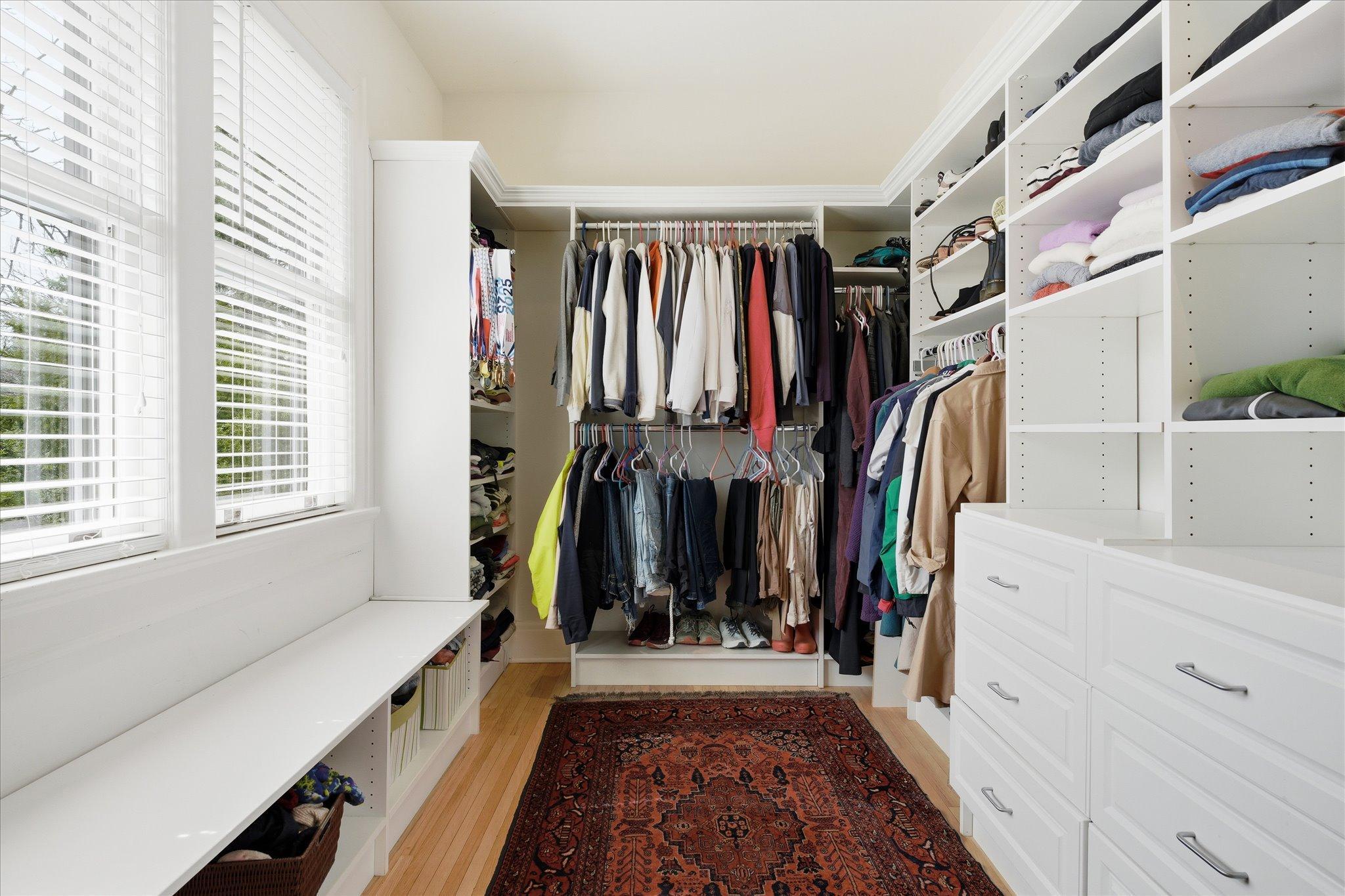 Large closet attached to primary bedroom