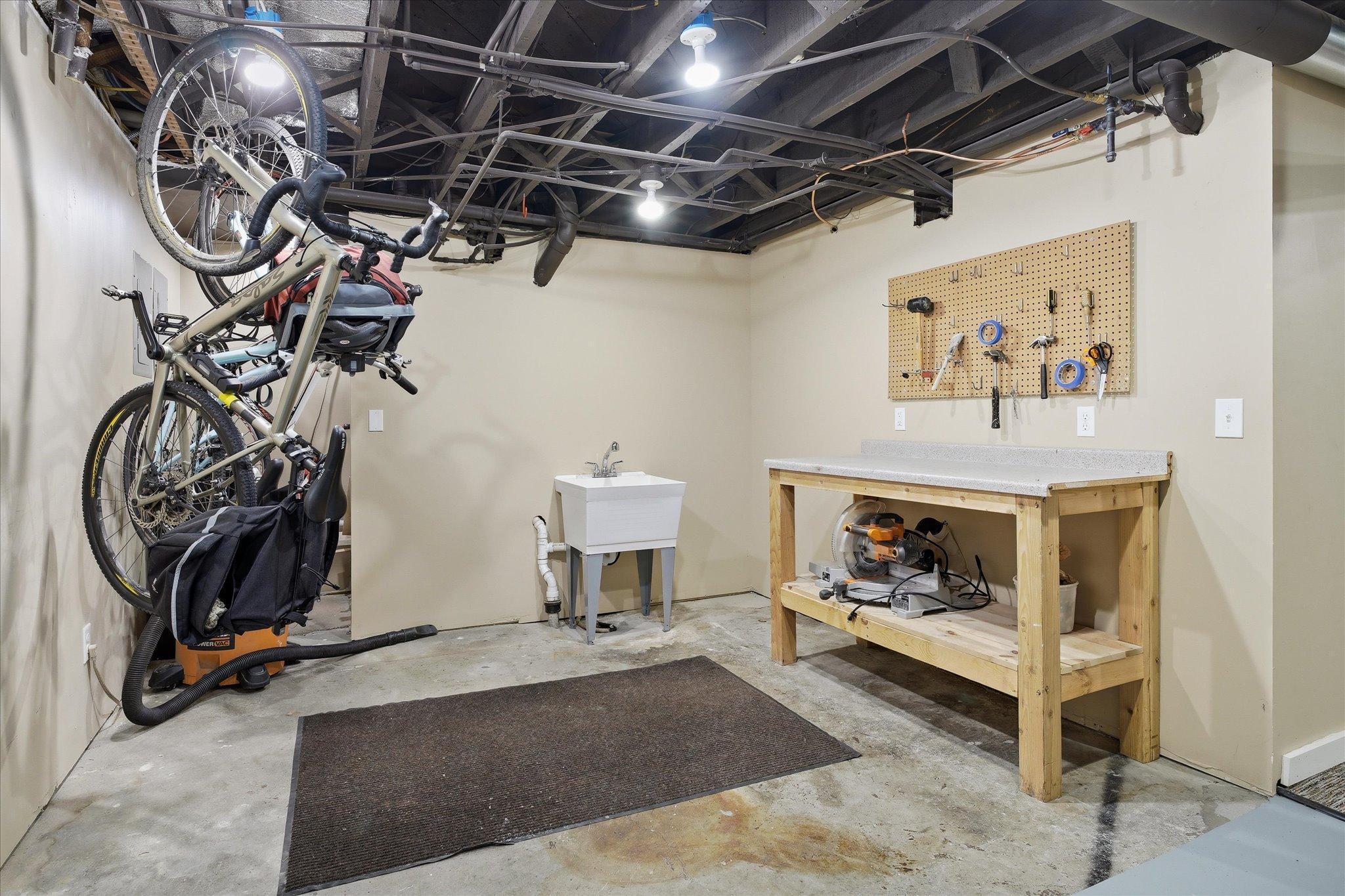 Great storage in lower level