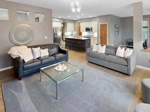 Open concept from Living room to kitchen.