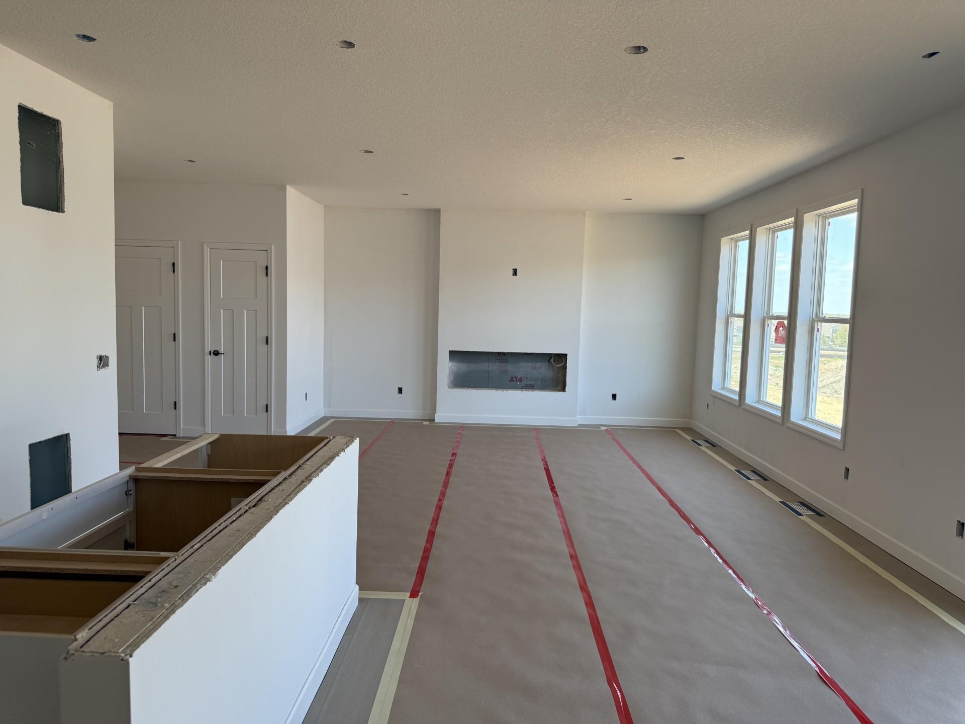 (Photo is of the actual home in progress.)