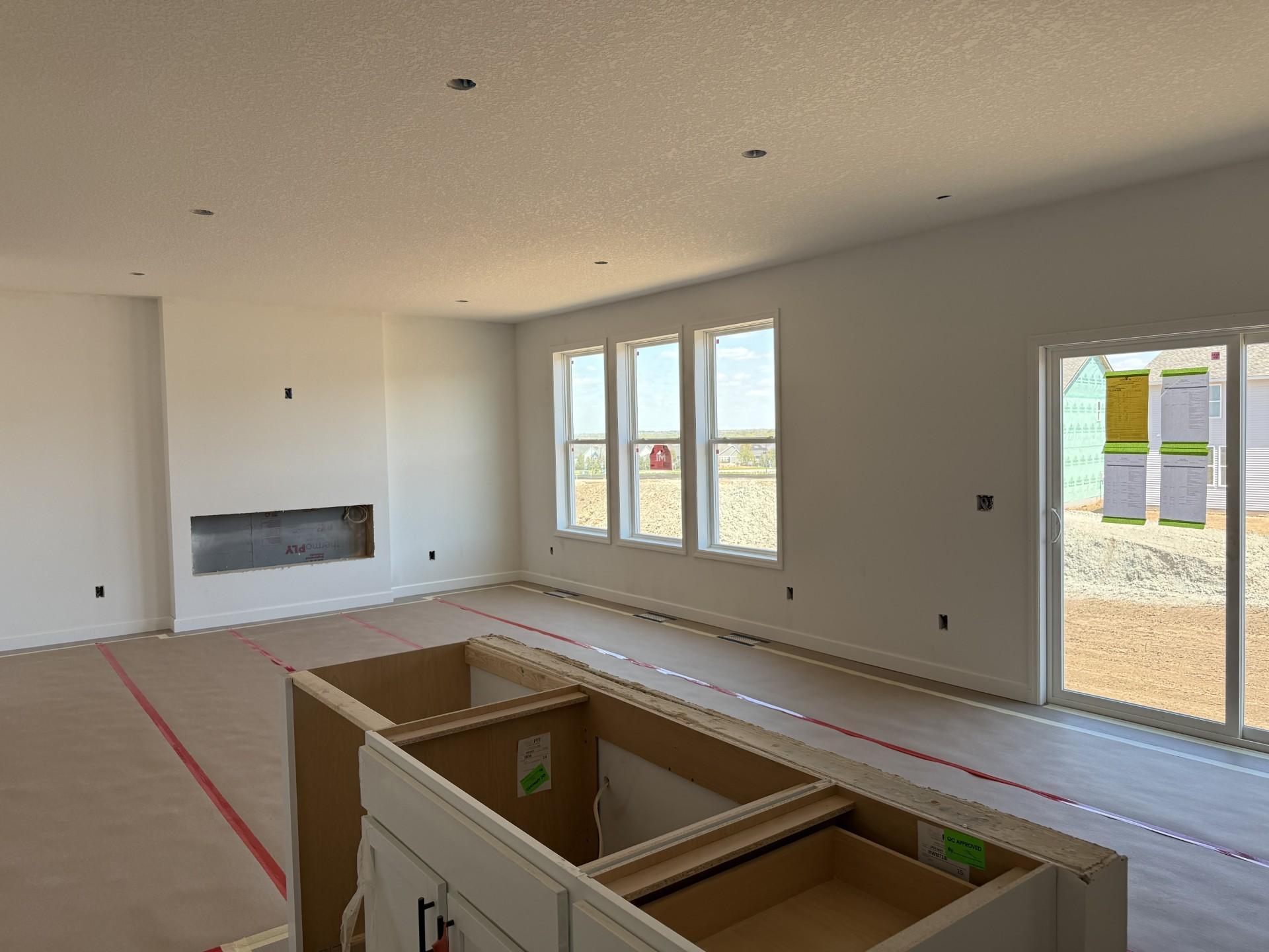 (Photo is of the actual home in progress.)
