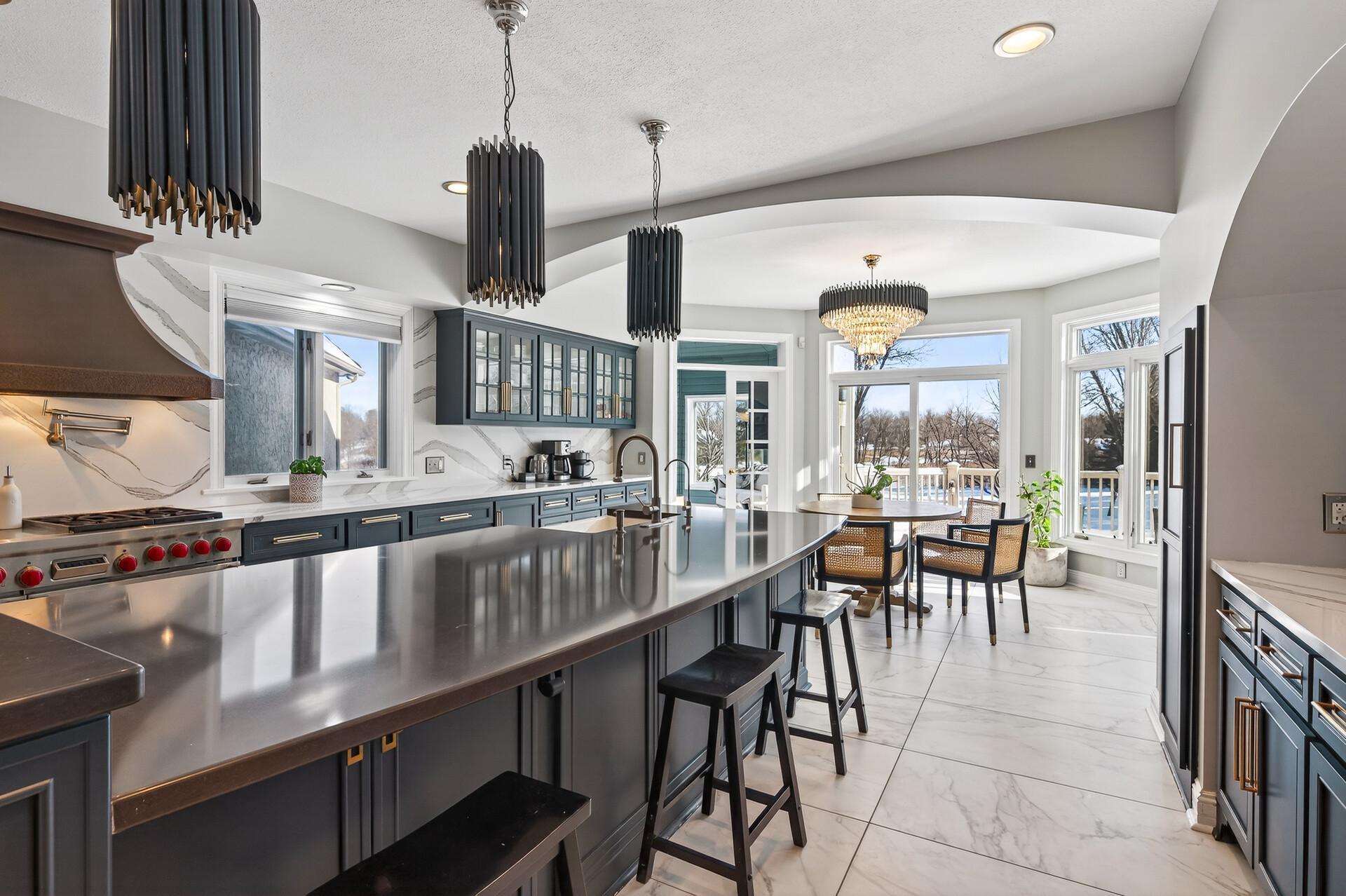 An alternate view showcasing the kitchen.