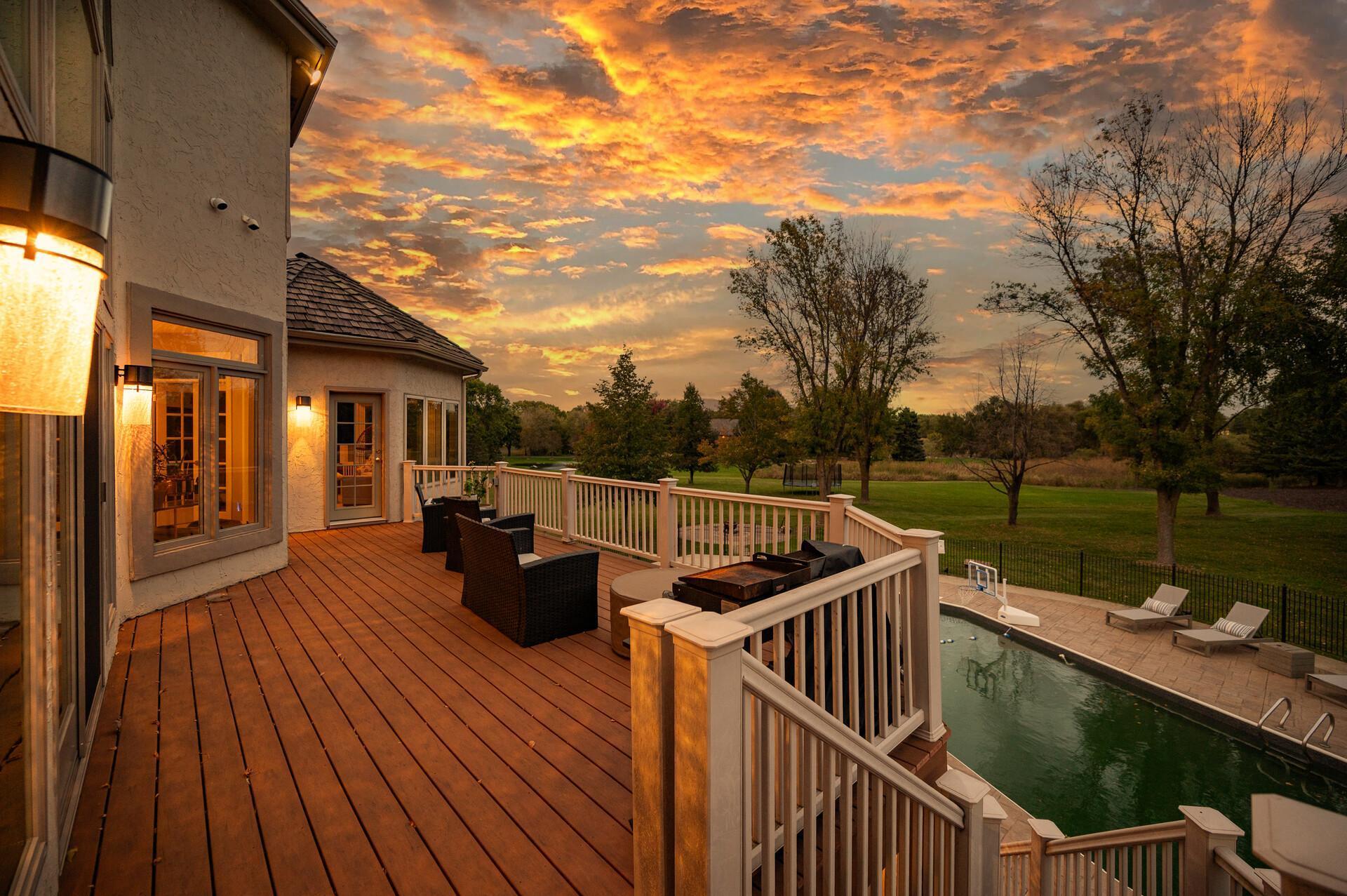 Enjoy the scenic views from the expansive deck.
