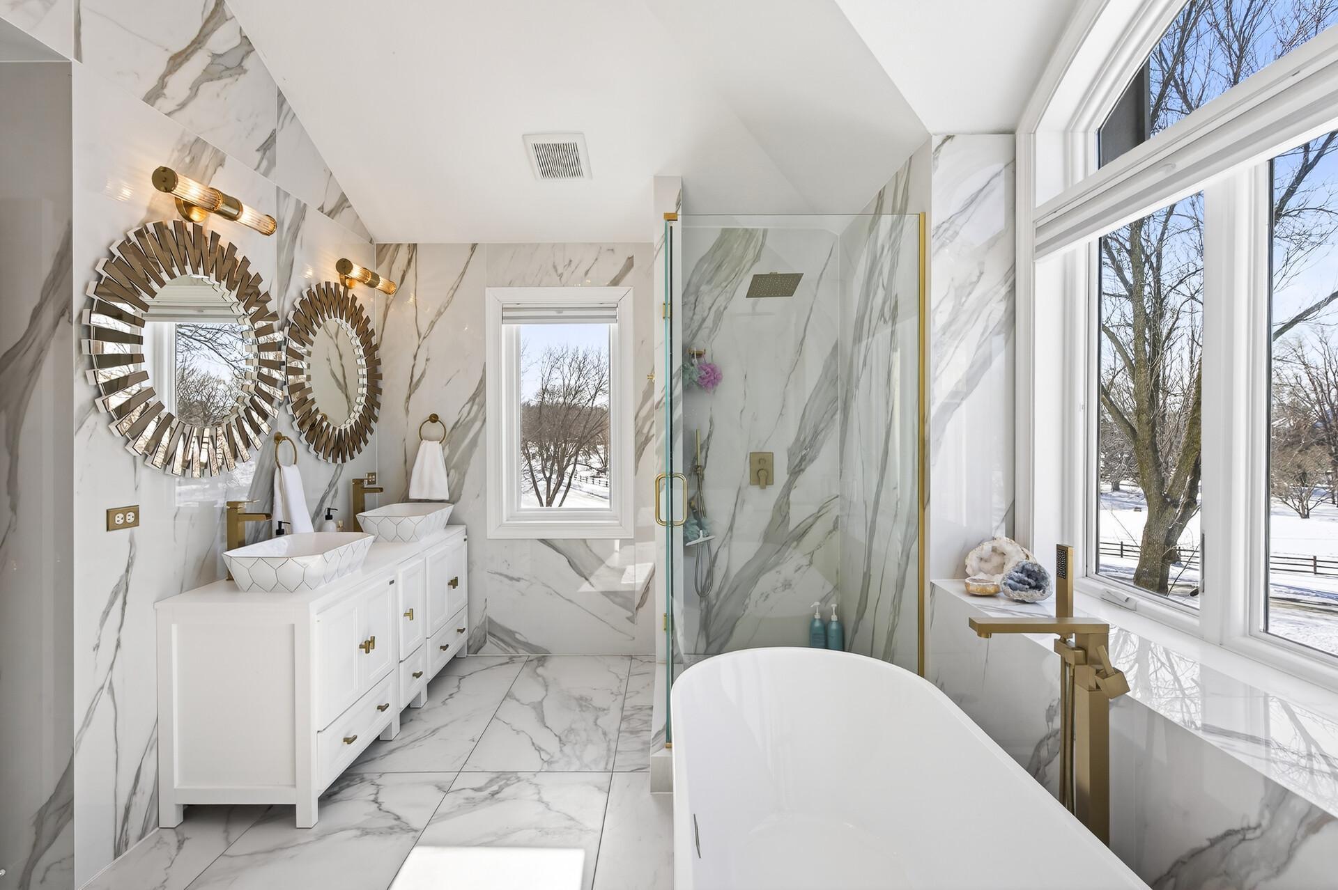 A different perspective of the private primary bathroom.