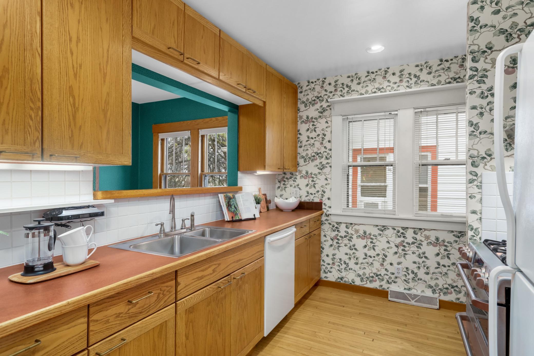 Plenty of counter space and lots of cabinetry