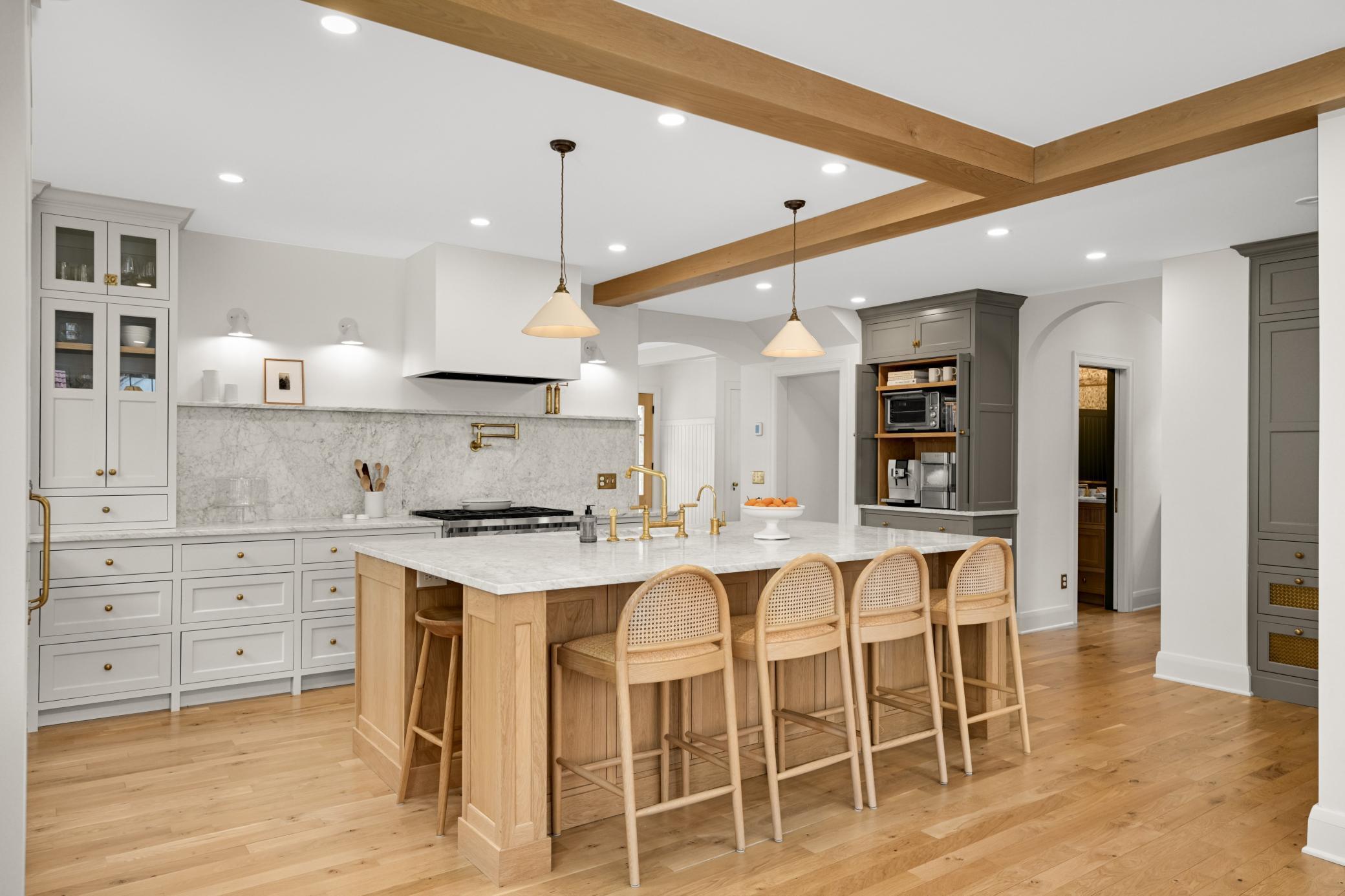 Cabinetry is crafted using premium hardwood and dovetail construction