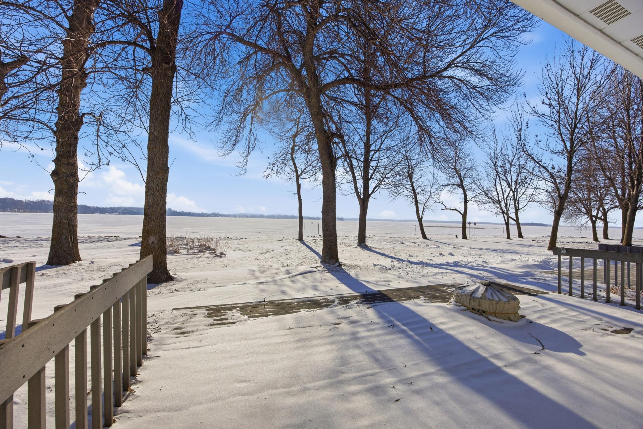 Deck just feet from the water