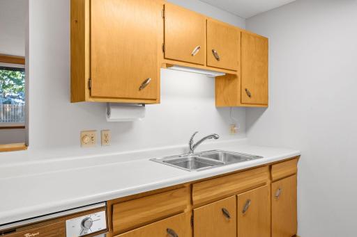 Ample storage and workspace in the kitchen, perfect for meal prep.