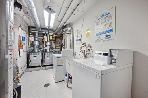Laundry Room â On-site laundry (right next door) with coin-operated machines for residents.