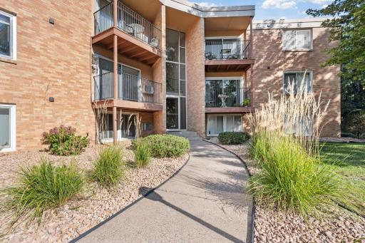 Beautifully maintained building with attractive landscaping