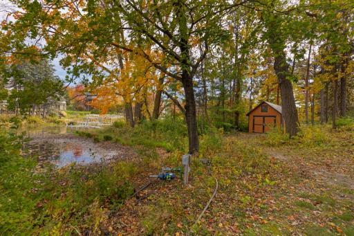 Storage shed ready to store all your lake toys.
