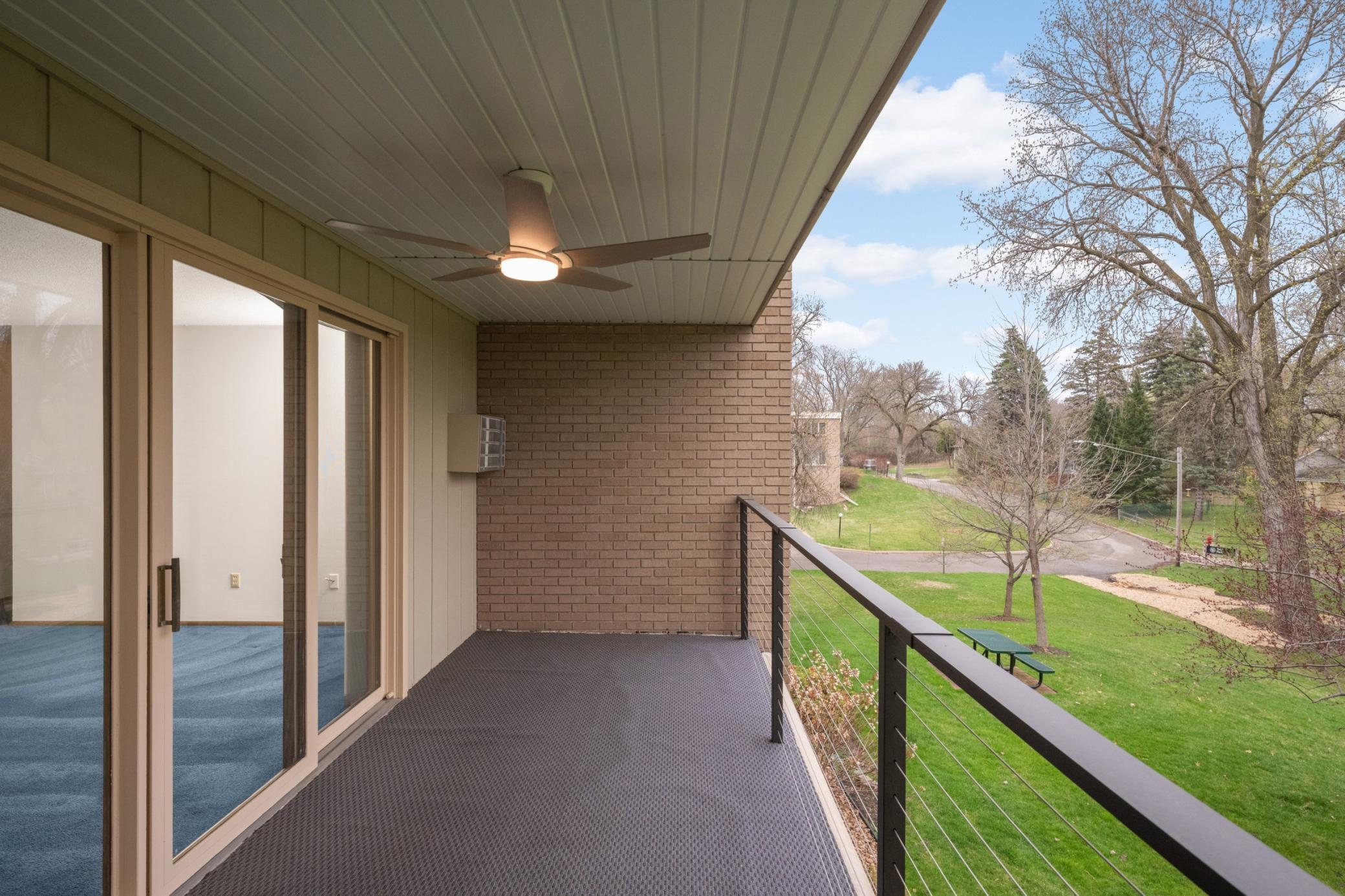 Balcony w:new handrail and ceiling fan.jpg