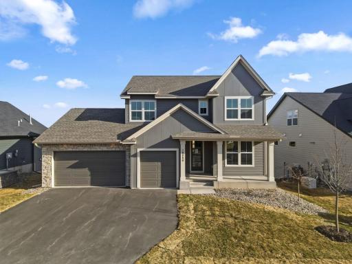 Front Exterior of the Kenton Floor Plan with the Modern French Country Elevation