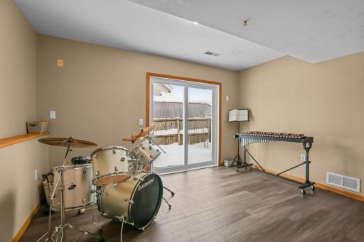 Lower level family room with walkout patio