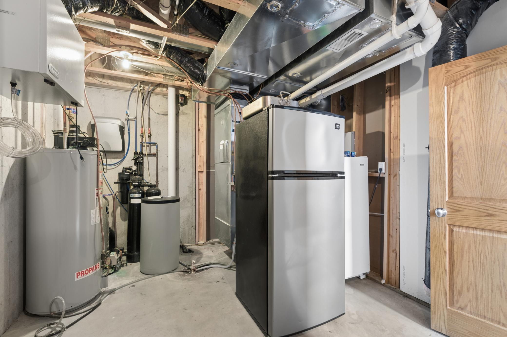 Lower level mechanical room.