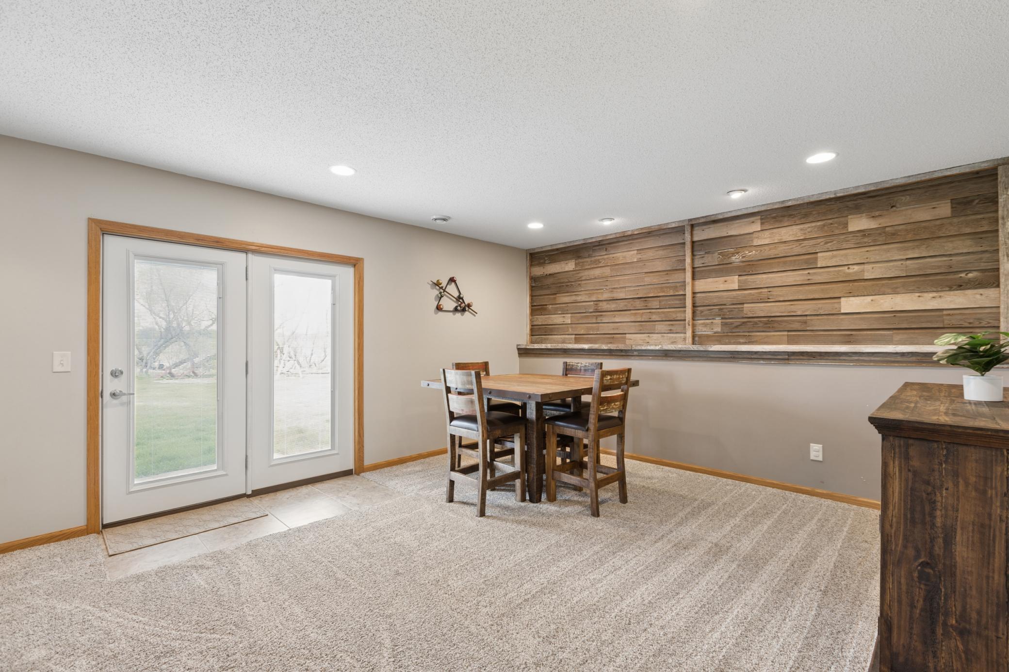 Lower level is bright and inviting.