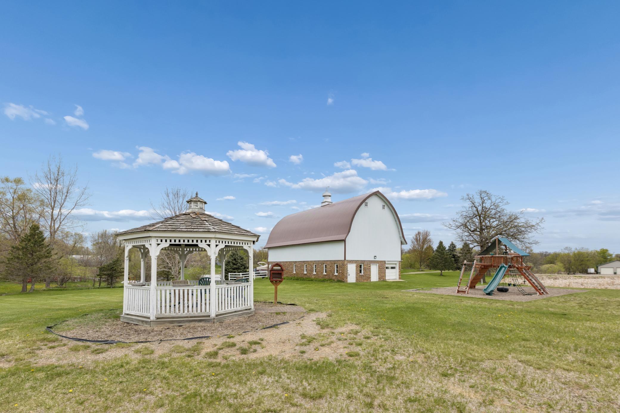 Rolling hills community shared barn and gazebo
