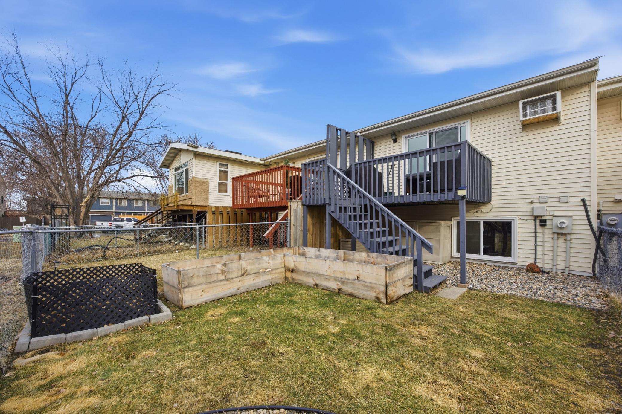Backyard - with raised garden beds