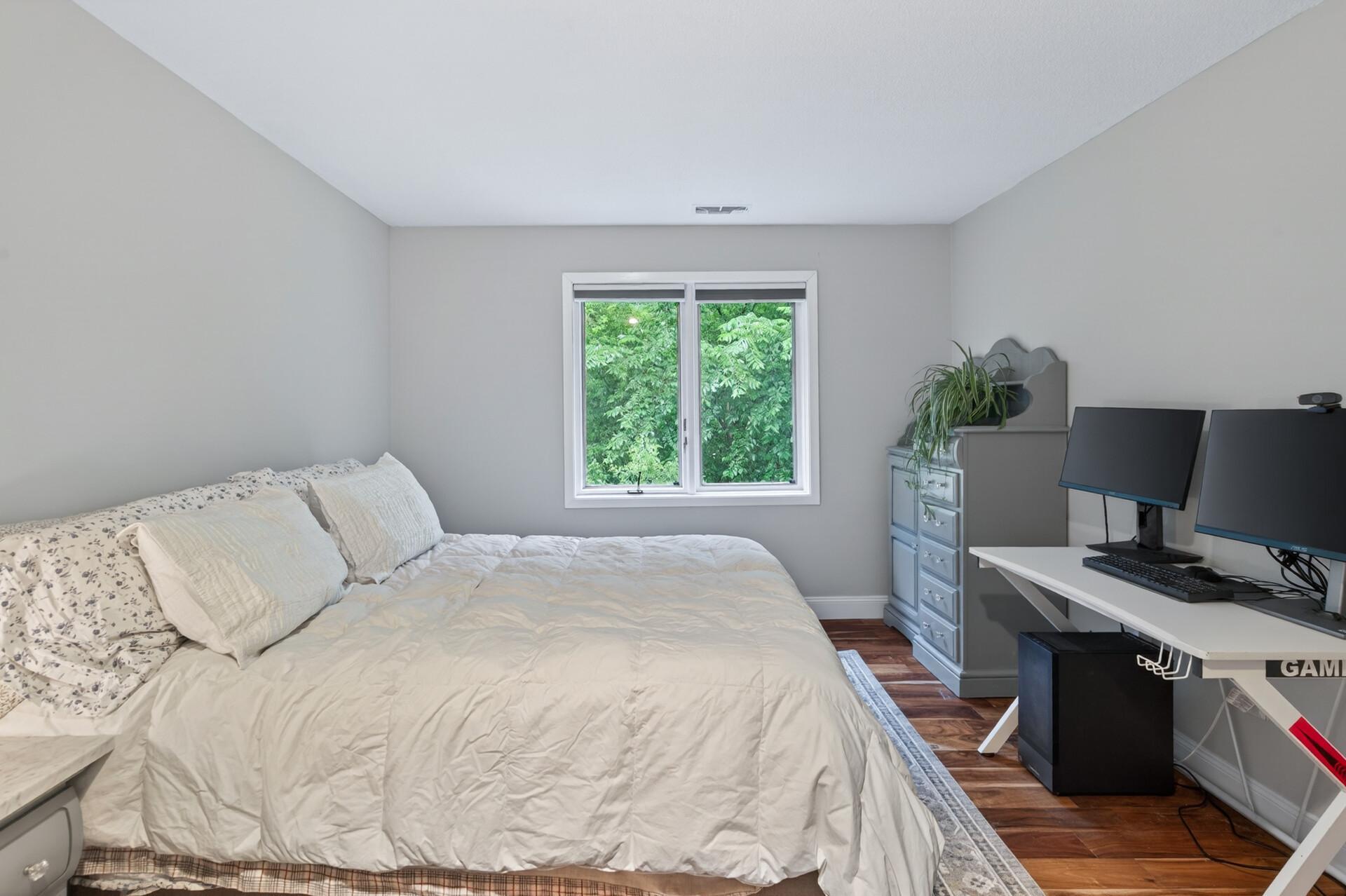 Three bedrooms are on the second level, here is bed #2